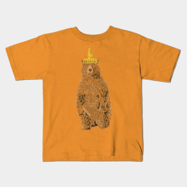 Honey Bear Kids T-Shirt by PodDesignShop